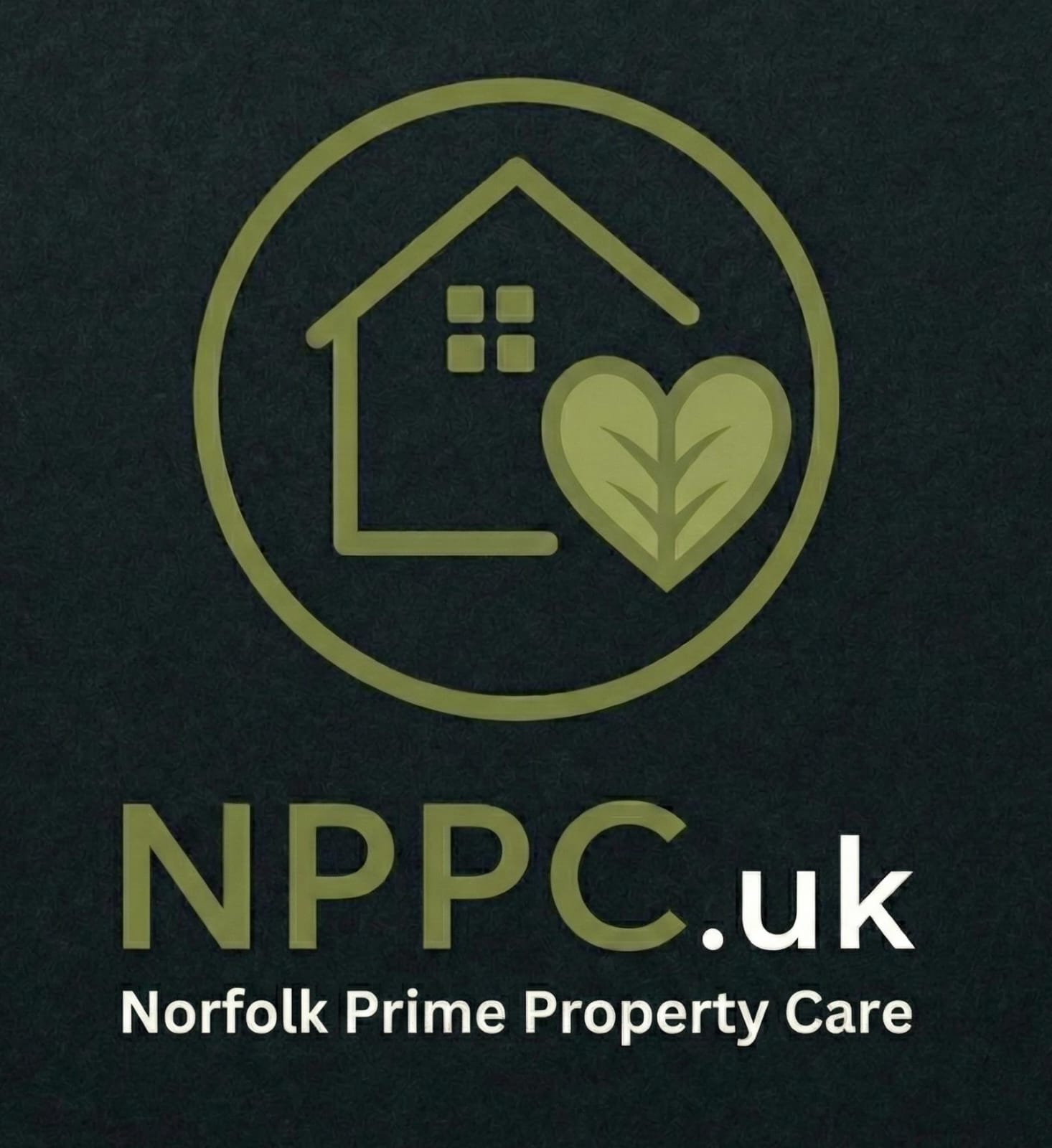 Logo for NPPC.uk featuring a stylized house with a heart-shaped leaf, symbolizing eco-friendly home care.